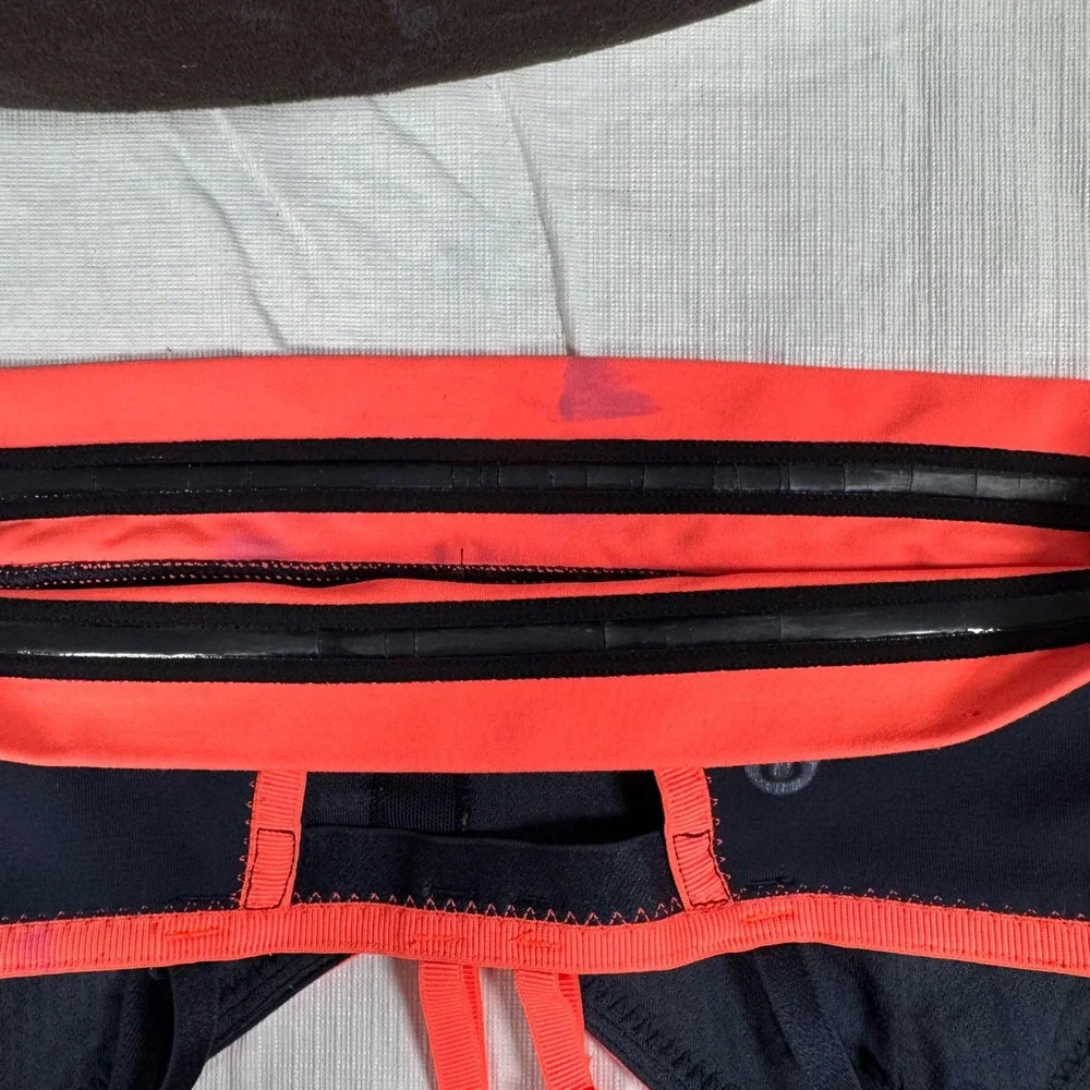 Lululemon Womens Medium Navy Orange Strappy Sports Bra
